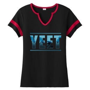 Cool Yeet Meme Ladies Halftime Notch Neck Tee