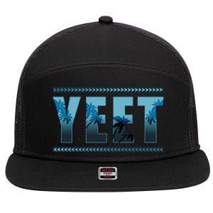 Cool Yeet Meme 7 Panel Mesh Trucker Snapback Hat