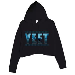 Cool Yeet Meme Crop Fleece Hoodie