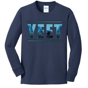 Cool Yeet Meme Kids Long Sleeve Shirt