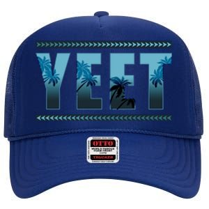 Cool Yeet Meme High Crown Mesh Back Trucker Hat