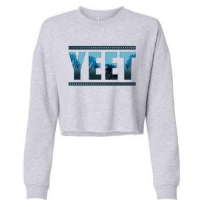 Cool Yeet Meme Cropped Pullover Crew