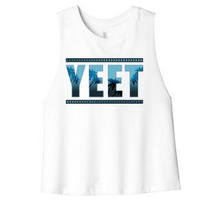 Cool Yeet Meme Women's Racerback Cropped Tank