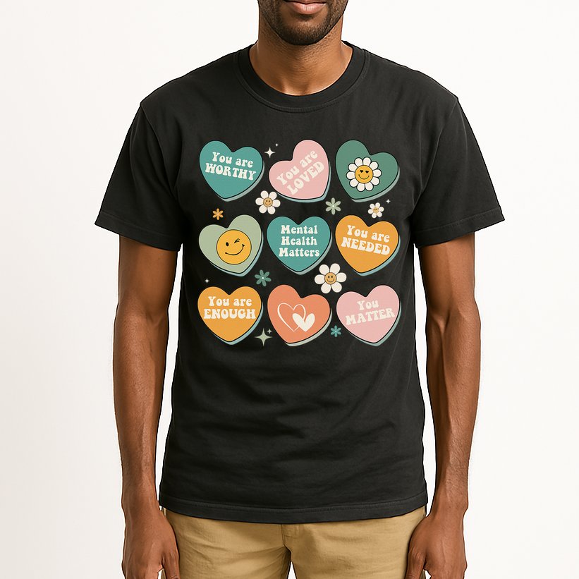 You Matter Kindness Be Kind Groovy Mental Health Matters Tall T-Shirt
