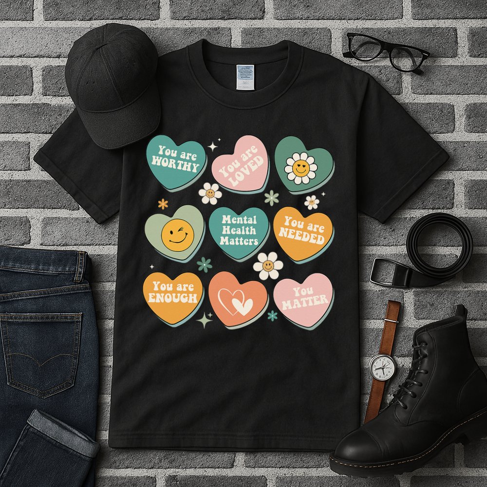 You Matter Kindness Be Kind Groovy Mental Health Matters Tall T-Shirt