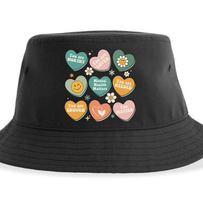 You Matter Kindness Be Kind Groovy Mental Health Matters Sustainable Bucket Hat
