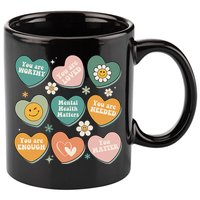 You Matter Kindness Be Kind Groovy Mental Health Matters 11oz C Handle Ceramic Mug