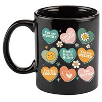 You Matter Kindness Be Kind Groovy Mental Health Matters 11oz C Handle Ceramic Mug