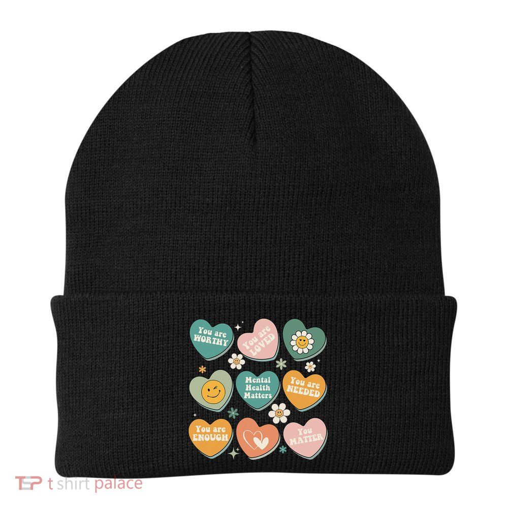 You Matter Kindness Be Kind Groovy Mental Health Matters Beanie
