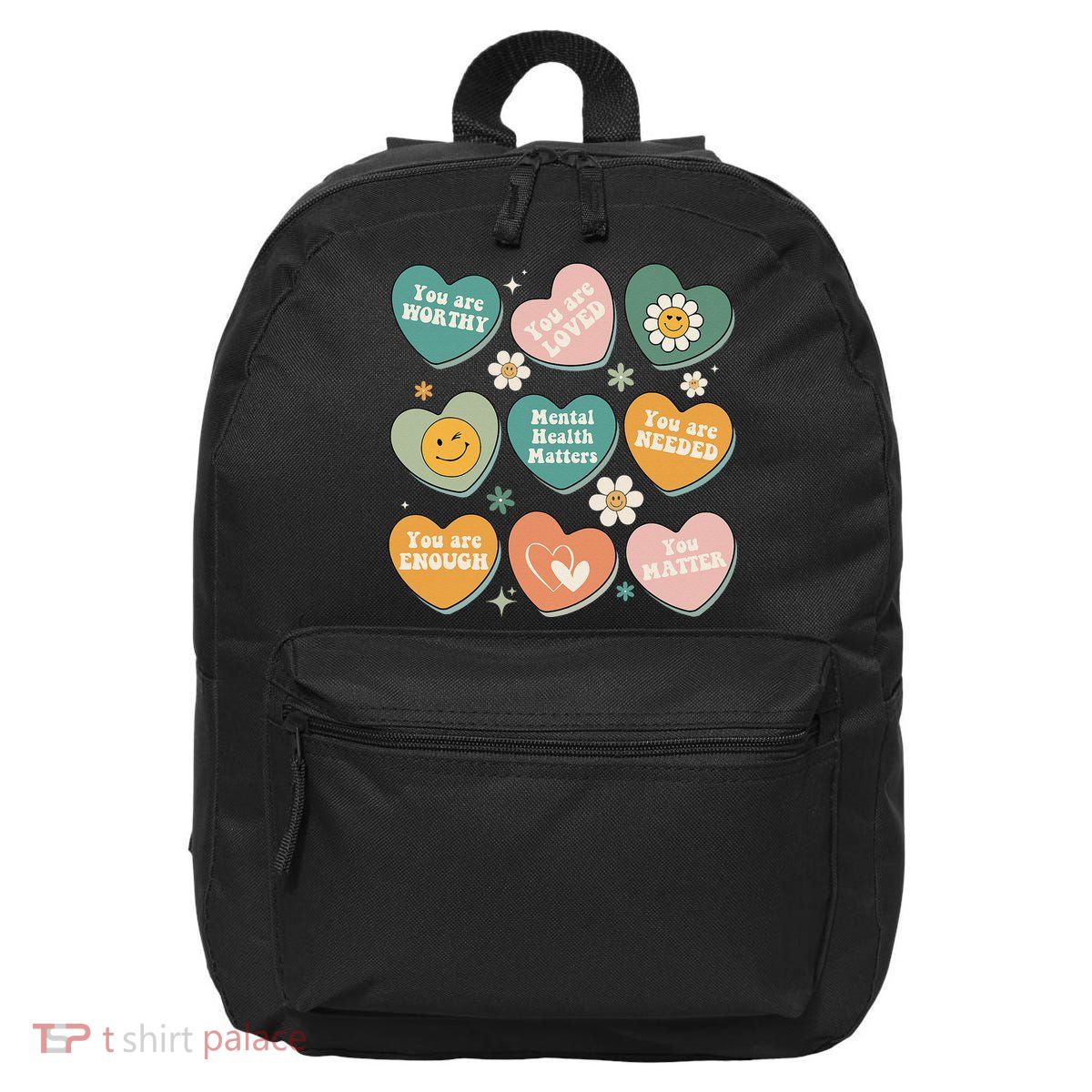 You Matter Kindness Be Kind Groovy Mental Health Matters 16 in Basic Backpack