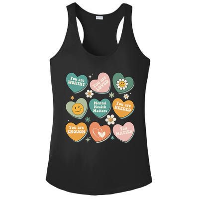 You Matter Kindness Be Kind Groovy Mental Health Matters Ladies PosiCharge Competitor Racerback Tank