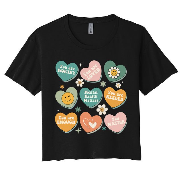 You Matter Kindness Be Kind Groovy Mental Health Matters Crop Top