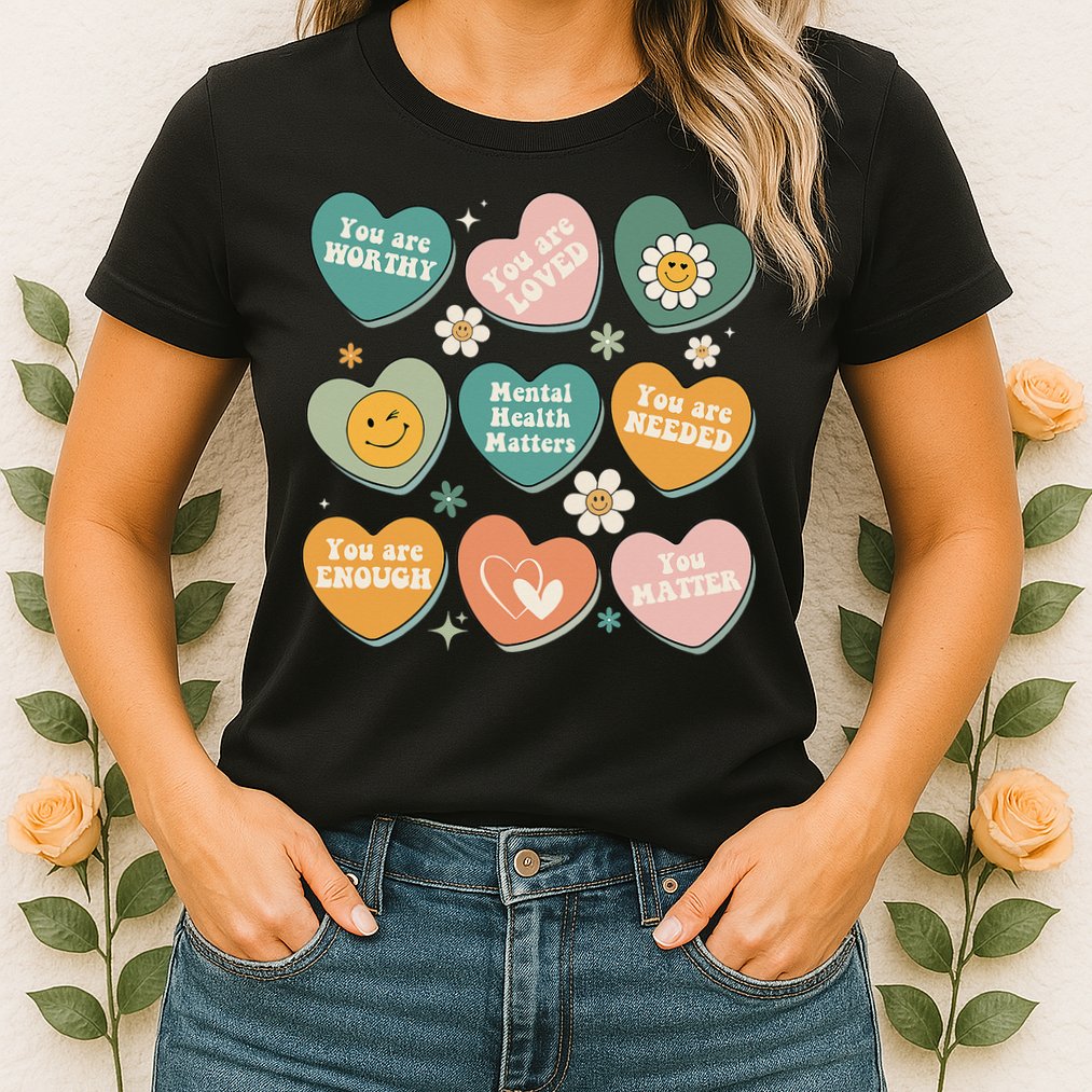 You Matter Kindness Be Kind Groovy Mental Health Matters Womens T-Shirt