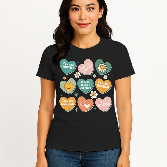 You Matter Kindness Be Kind Groovy Mental Health Matters Womens T-Shirt