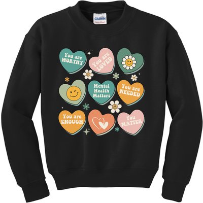 You Matter Kindness Be Kind Groovy Mental Health Matters Kids Sweatshirt