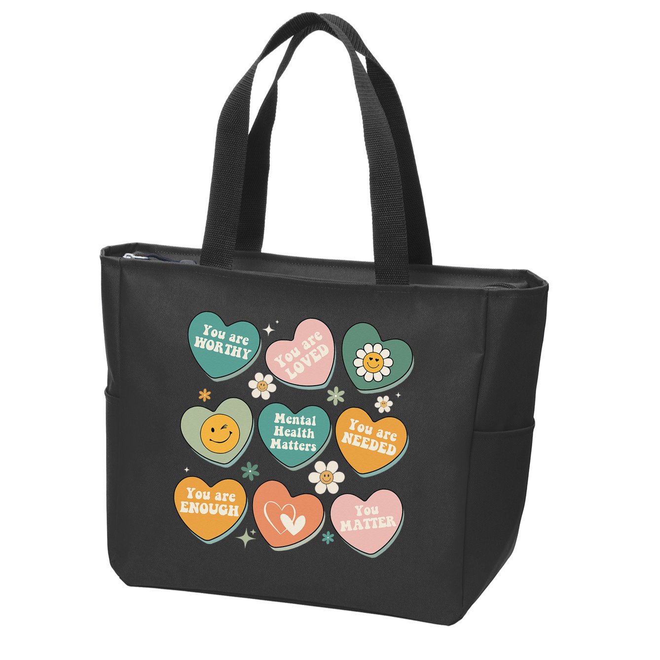 You Matter Kindness Be Kind Groovy Mental Health Matters Zip Tote Bag