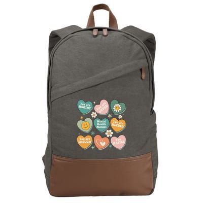 You Matter Kindness Be Kind Groovy Mental Health Matters Cotton Canvas Backpack
