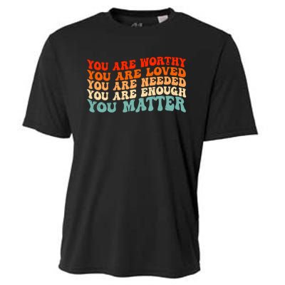 You Matter Kindness Be Kind Groovy Mental Health Awareness Cooling Performance Crew T-Shirt