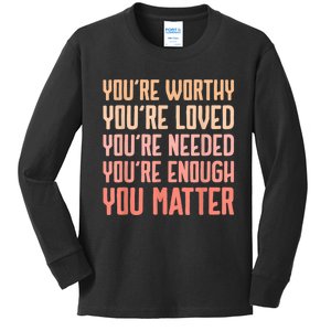 You Matter Kindness Fight The Stigma Mental Health Awareness Kids Long Sleeve Shirt