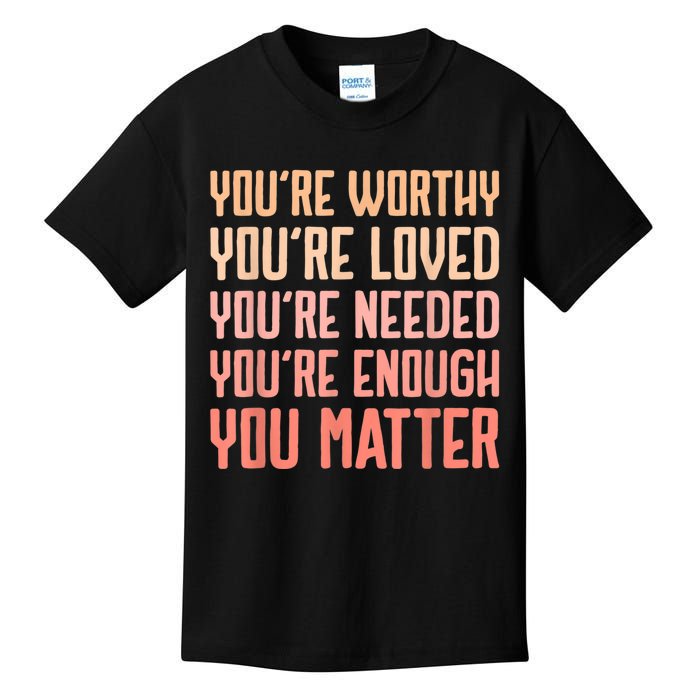 You Matter Kindness Fight The Stigma Mental Health Awareness Kids T-Shirt