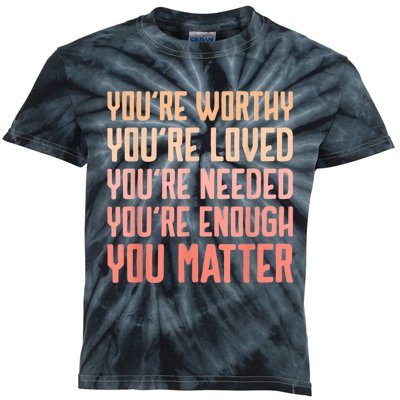 You Matter Kindness Fight The Stigma Mental Health Awareness Kids Tie-Dye T-Shirt