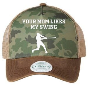 Your Mom Likes My Swing Baseball Funny Gift Drip Rizz Legacy Tie Dye Trucker Hat