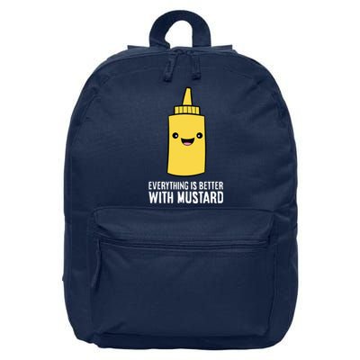 Yellow Mustard Lover Everything Is Better With Mustard 16 in Basic Backpack