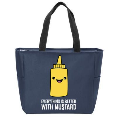 Yellow Mustard Lover Everything Is Better With Mustard Zip Tote Bag