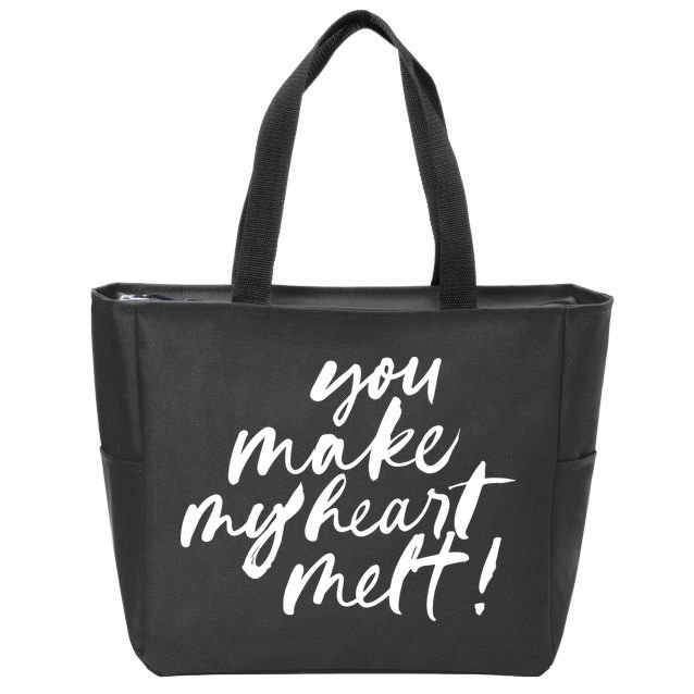You Make My Heart Melt Cute Gift Zip Tote Bag