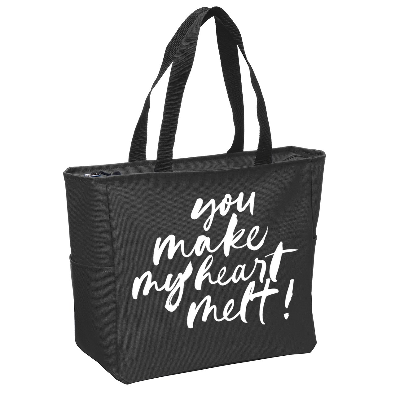 You Make My Heart Melt Cute Gift Zip Tote Bag
