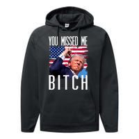 You Missed Me Bitch Trump 2024 Survived Election Rally Performance Fleece Hoodie