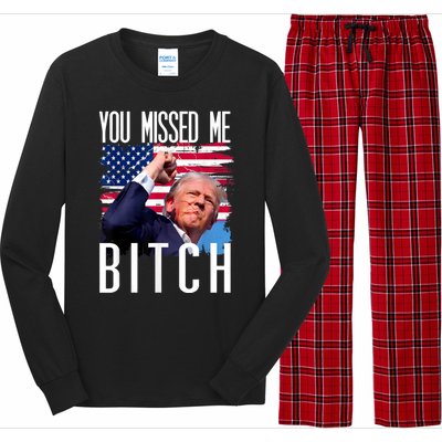 You Missed Me Bitch Trump 2024 Survived Election Rally Long Sleeve Pajama Set