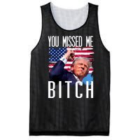 You Missed Me Bitch Trump 2024 Survived Election Rally Mesh Reversible Basketball Jersey Tank