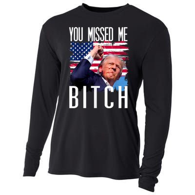 You Missed Me Bitch Trump 2024 Survived Election Rally Cooling Performance Long Sleeve Crew