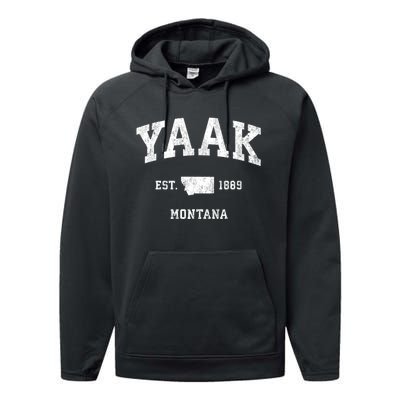 Yaak Montana Mt Vintage Athletic Sports Performance Fleece Hoodie