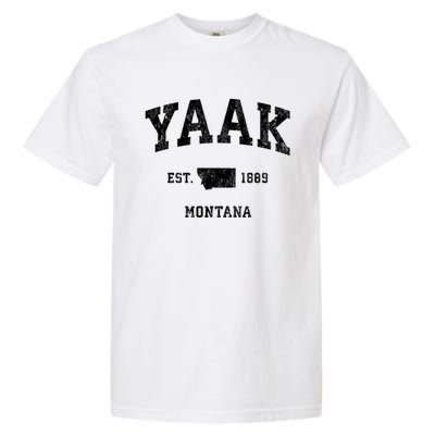 Yaak Montana Mt Vintage Athletic Sports Garment-Dyed Heavyweight T-Shirt