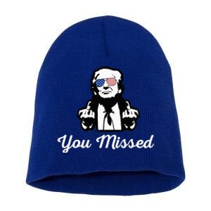 You Messed Mocked Trump Short Acrylic Beanie