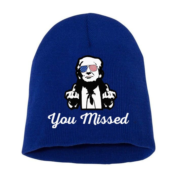 You Messed Mocked Trump Short Acrylic Beanie