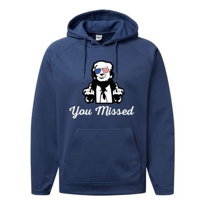 You Messed Mocked Trump Performance Fleece Hoodie