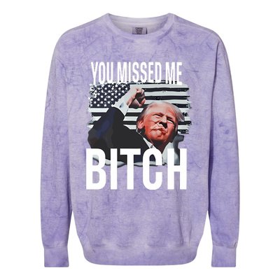 You Missed Me Trump Colorblast Crewneck Sweatshirt