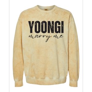 Yoongi Marry Me Colorblast Crewneck Sweatshirt