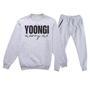 Yoongi Marry Me Premium Crewneck Sweatsuit Set