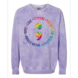 You Matter Mental Health Awareness Colorful Colorblast Crewneck Sweatshirt