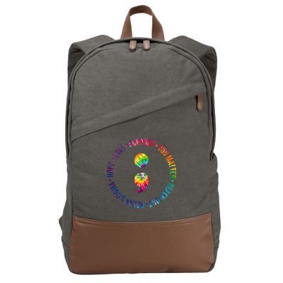 You Matter Mental Health Awareness Colorful Cotton Canvas Backpack