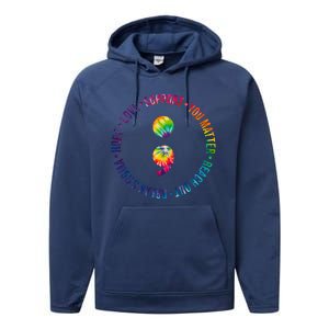 You Matter Mental Health Awareness Colorful Performance Fleece Hoodie