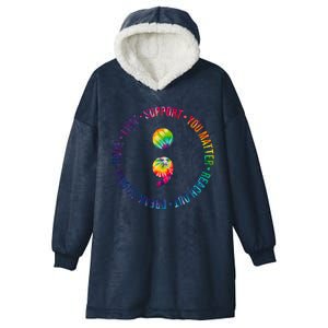 You Matter Mental Health Awareness Colorful Hooded Wearable Blanket