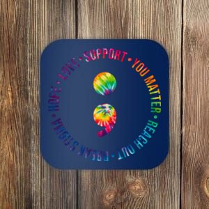 You Matter Mental Health Awareness Colorful Coaster