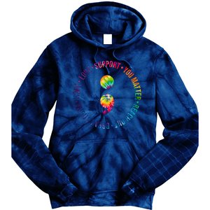 You Matter Mental Health Awareness Colorful Tie Dye Hoodie