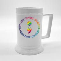 You Matter Mental Health Awareness Colorful Beer Stein