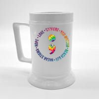 You Matter Mental Health Awareness Colorful Beer Stein